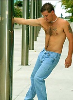 Mature hunk Donovan jerking off dick