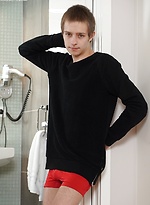 Ben Kingston busts a big nut in the bathroom.