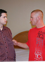 Horny roommates Tim & Nathan give each other oral pleasure on the sofa